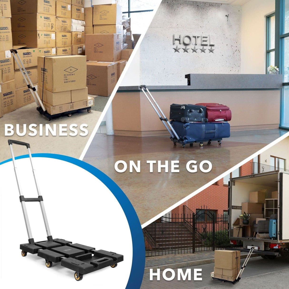 Folding Hand Truck Dolly Hand Truck - Folding Hand Truck Dolly - Mount-It! - MI-954