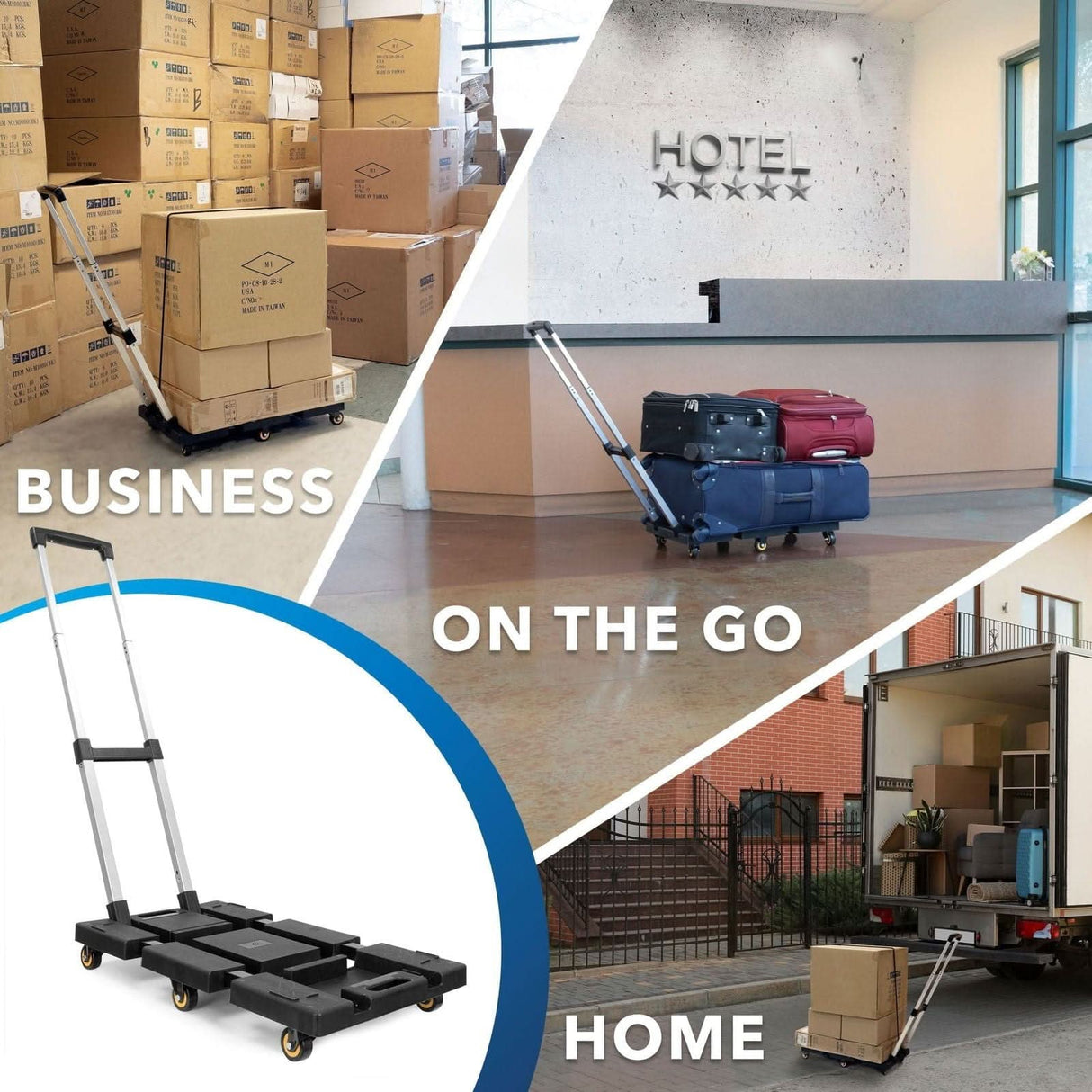 Folding Hand Truck Dolly Hand Truck - Folding Hand Truck Dolly - Mount-It! - MI-954