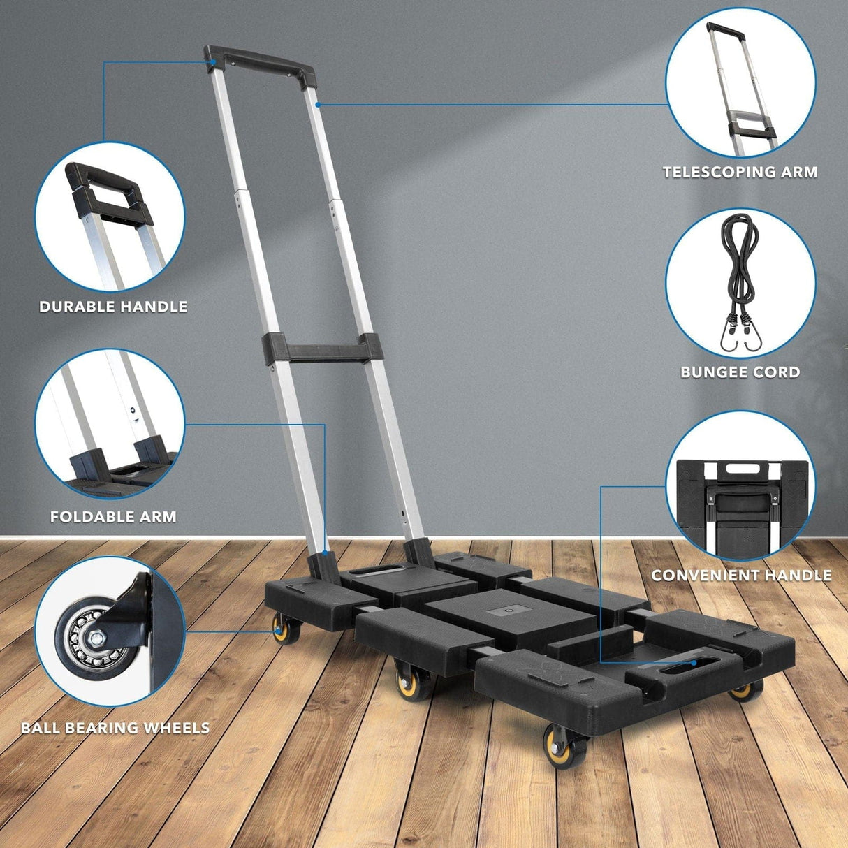 Folding Hand Truck Dolly Hand Truck - Folding Hand Truck Dolly - Mount-It! - MI-954