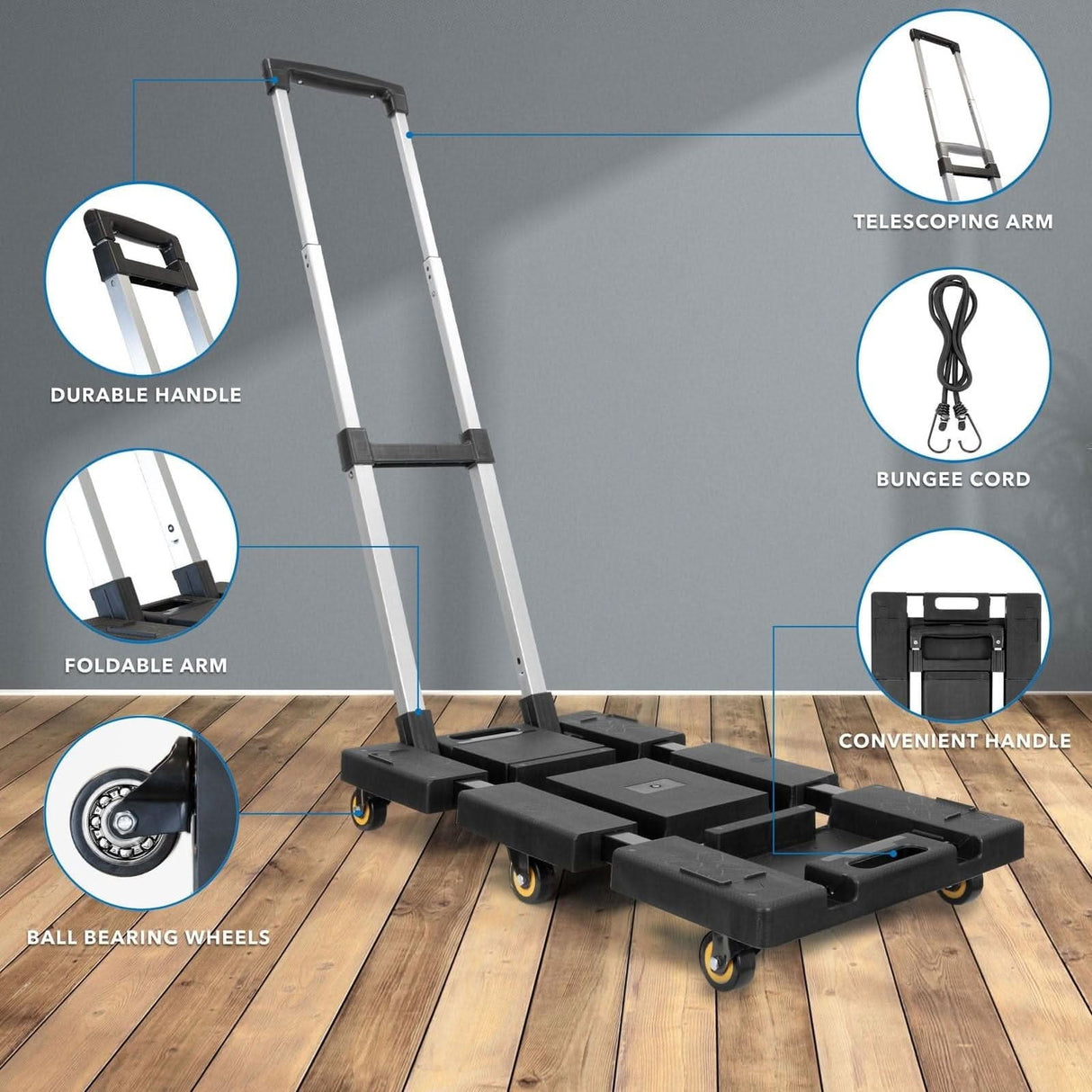 Folding Hand Truck Dolly Hand Truck - Folding Hand Truck Dolly - Mount-It! - MI-954