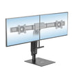 Freestanding Dual Monitor Arm With Height Adjustment Monitor Stands - Freestanding Dual Monitor Arm With Height Adjustment - Mount-It! - MI-2758