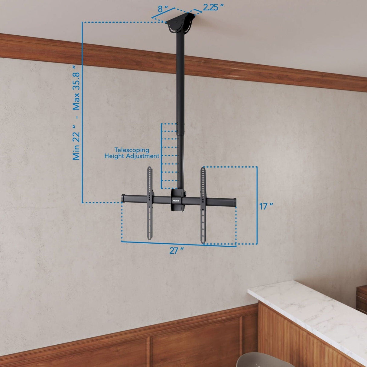 Full Motion Ceiling TV Mount TV Mount - Full Motion Ceiling TV Mount - Mount-It! -