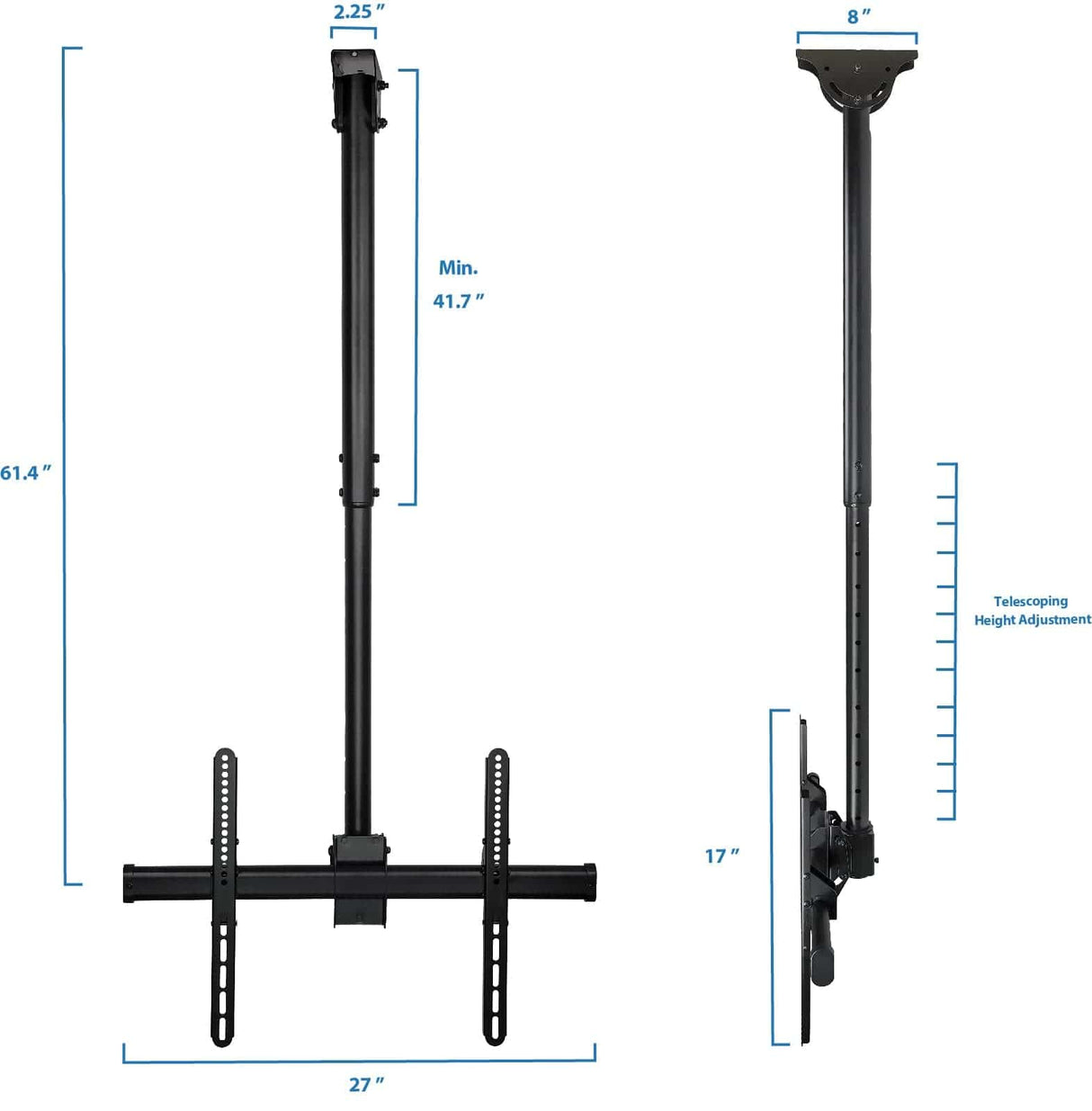 Full Motion Ceiling TV Mount with Long Extension TV Mount - Full Motion Ceiling TV Mount with Long Extension - Mount-It! -