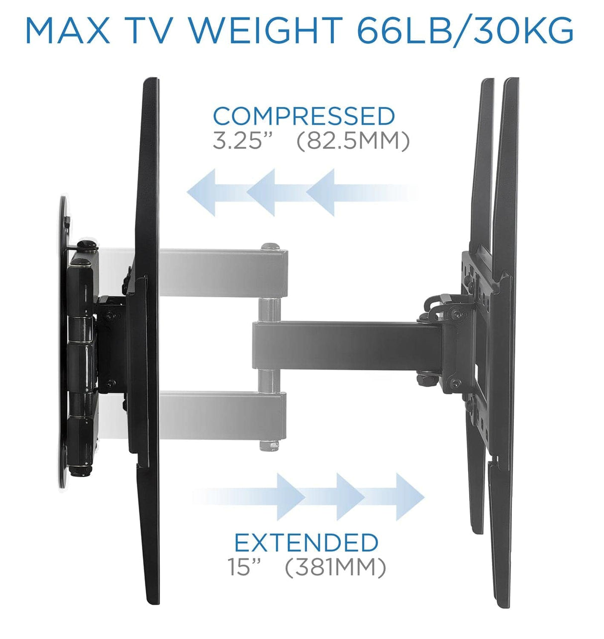 Full Motion Corner TV Wall Mount TV Mount - Full Motion Corner TV Wall Mount - Mount-It! - MI-4471