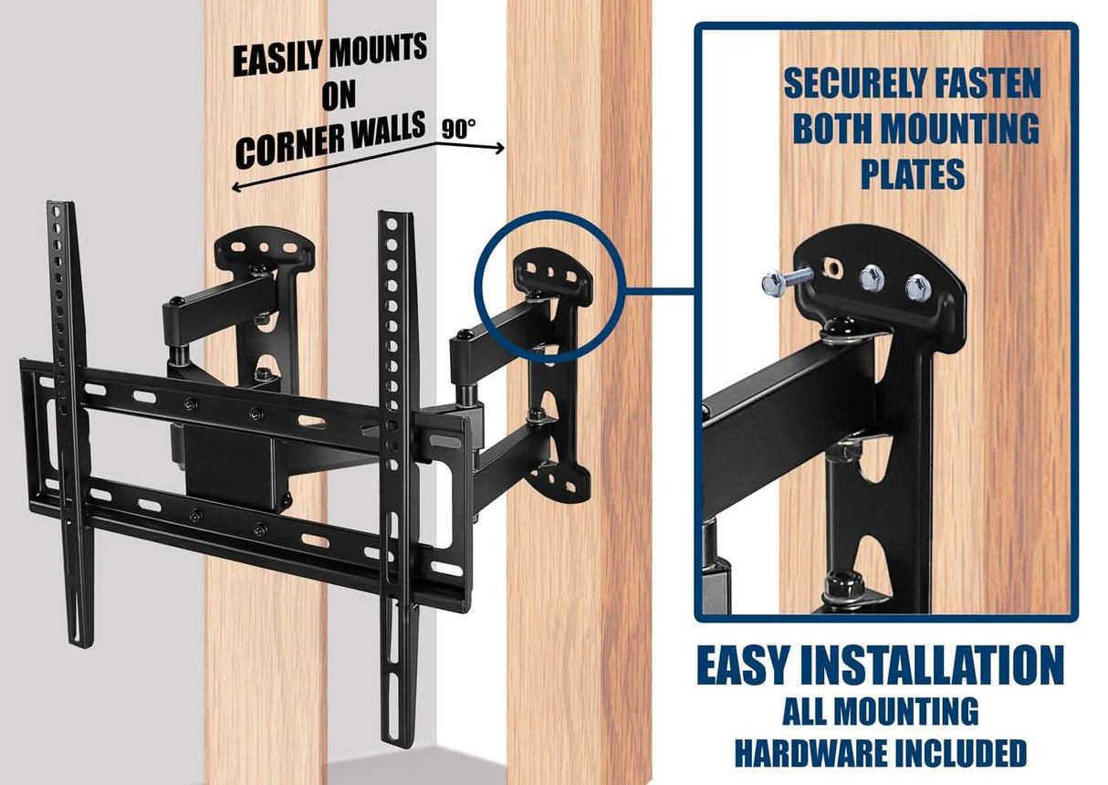 Full Motion Corner TV Wall Mount TV Mount - Full Motion Corner TV Wall Mount - Mount-It! - MI-4481