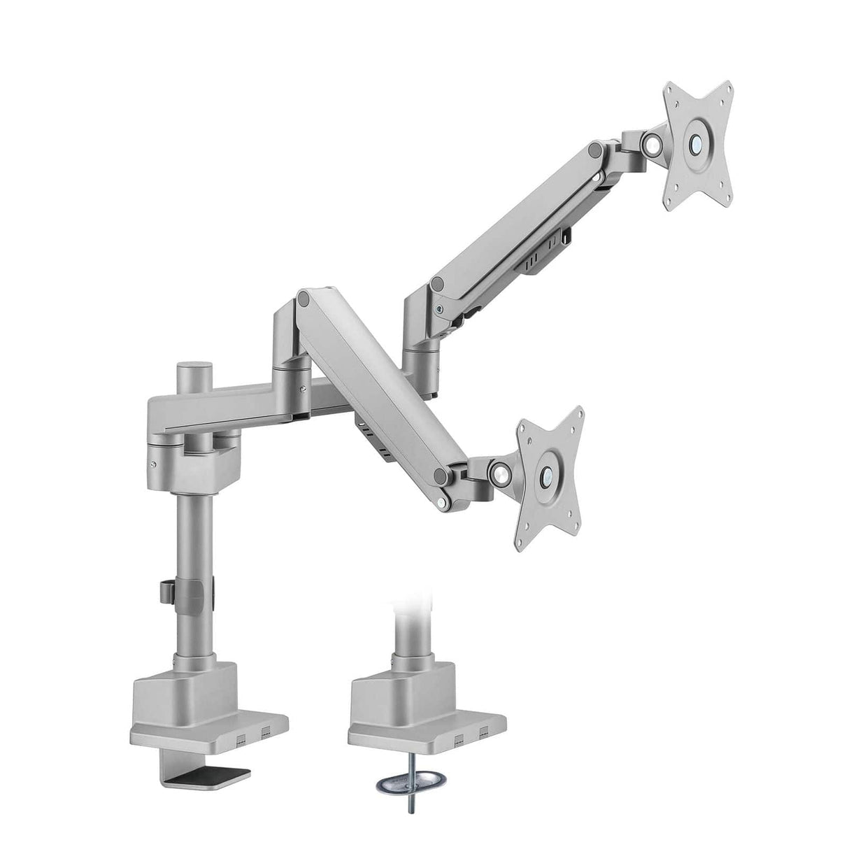 Full Motion Dual Monitor Desk Mount, Height Adjustable with Gas Spring Arms Monitor Mount - Full Motion Dual Monitor Desk Mount, Height Adjustable with Gas Spring Arms - Mount-It! - MI-6772