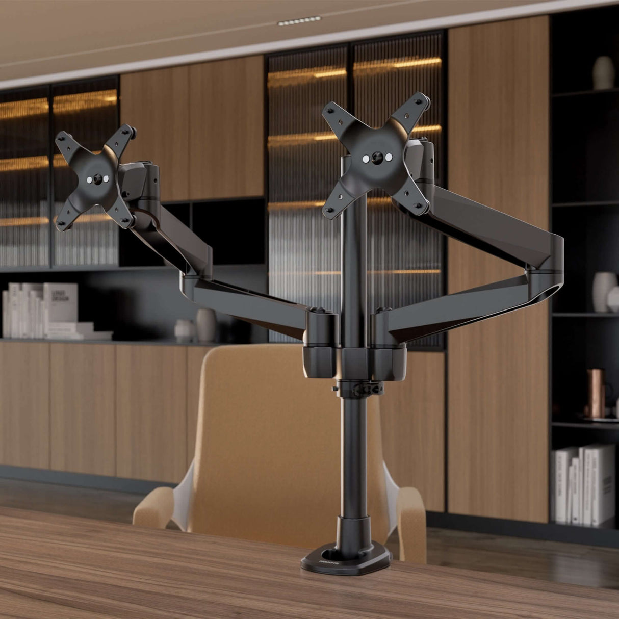 Full Motion Dual Monitor Desk Mount Monitor Mount - Full Motion Dual Monitor Desk Mount - Mount-It! -