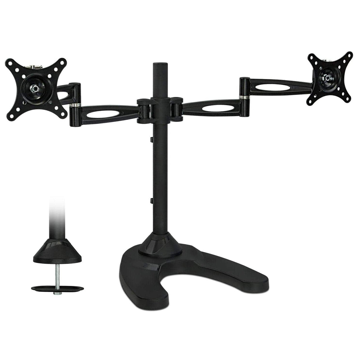Full Motion Dual Monitor Desk Stand Monitor Stands - Full Motion Dual Monitor Desk Stand - Mount-It! - MI-792