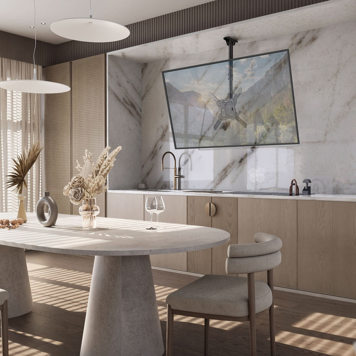 Full Motion Height Adjustable Ceiling TV Mount TV Mount - Full Motion Height Adjustable Ceiling TV Mount - Mount-It! - MI-511