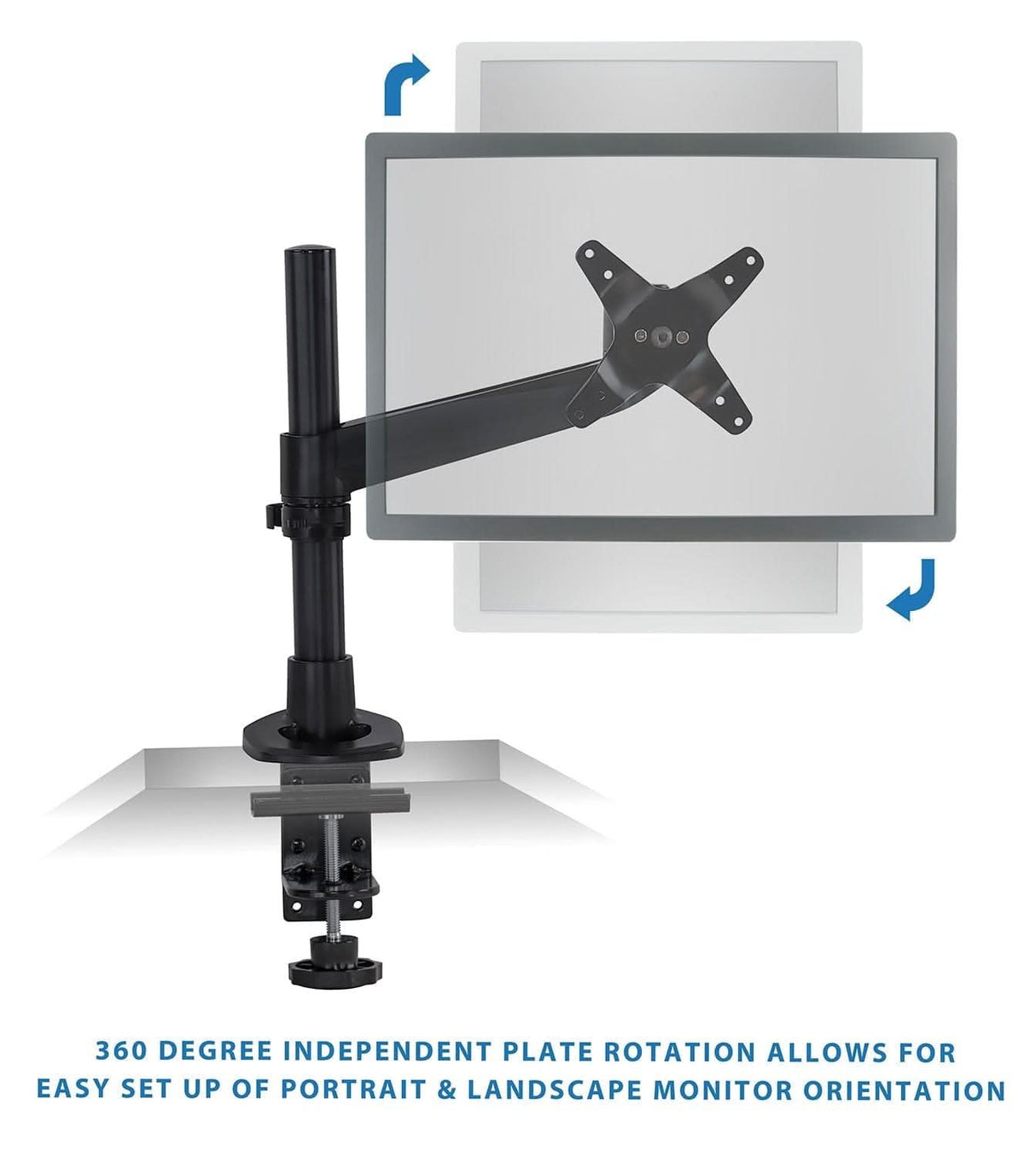 Full Motion Monitor Desk Mount Monitor Mount - Full Motion Monitor Desk Mount - Mount-It! - MI-32116_BLK