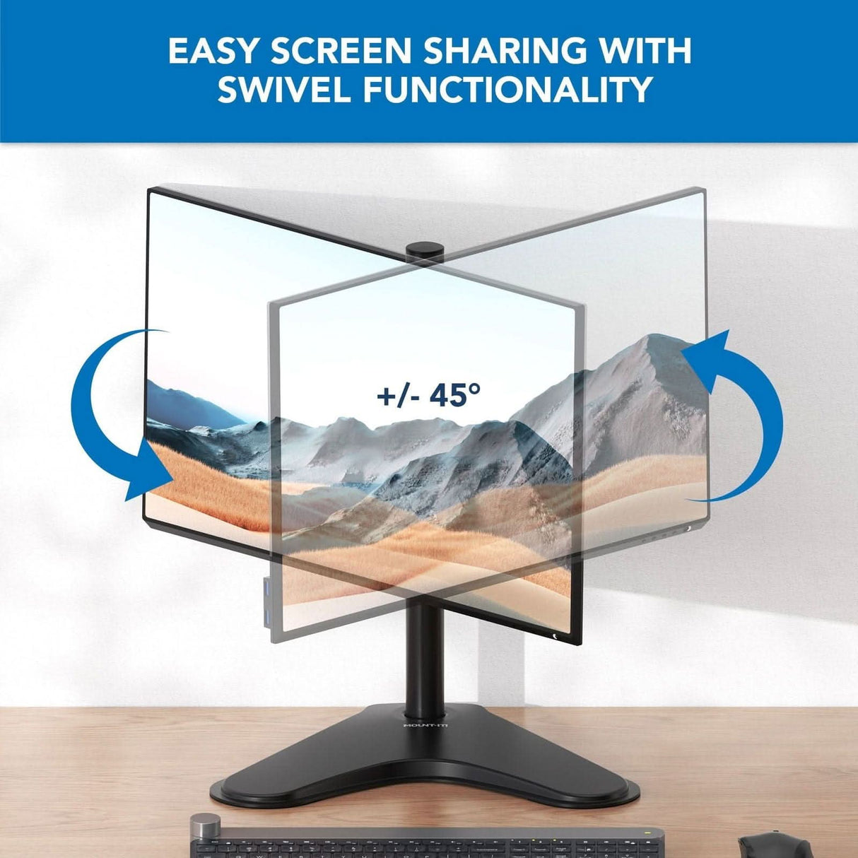 Full Motion Monitor Stand Monitor Stands - Full Motion Monitor Stand - Mount-It! - MI-1757