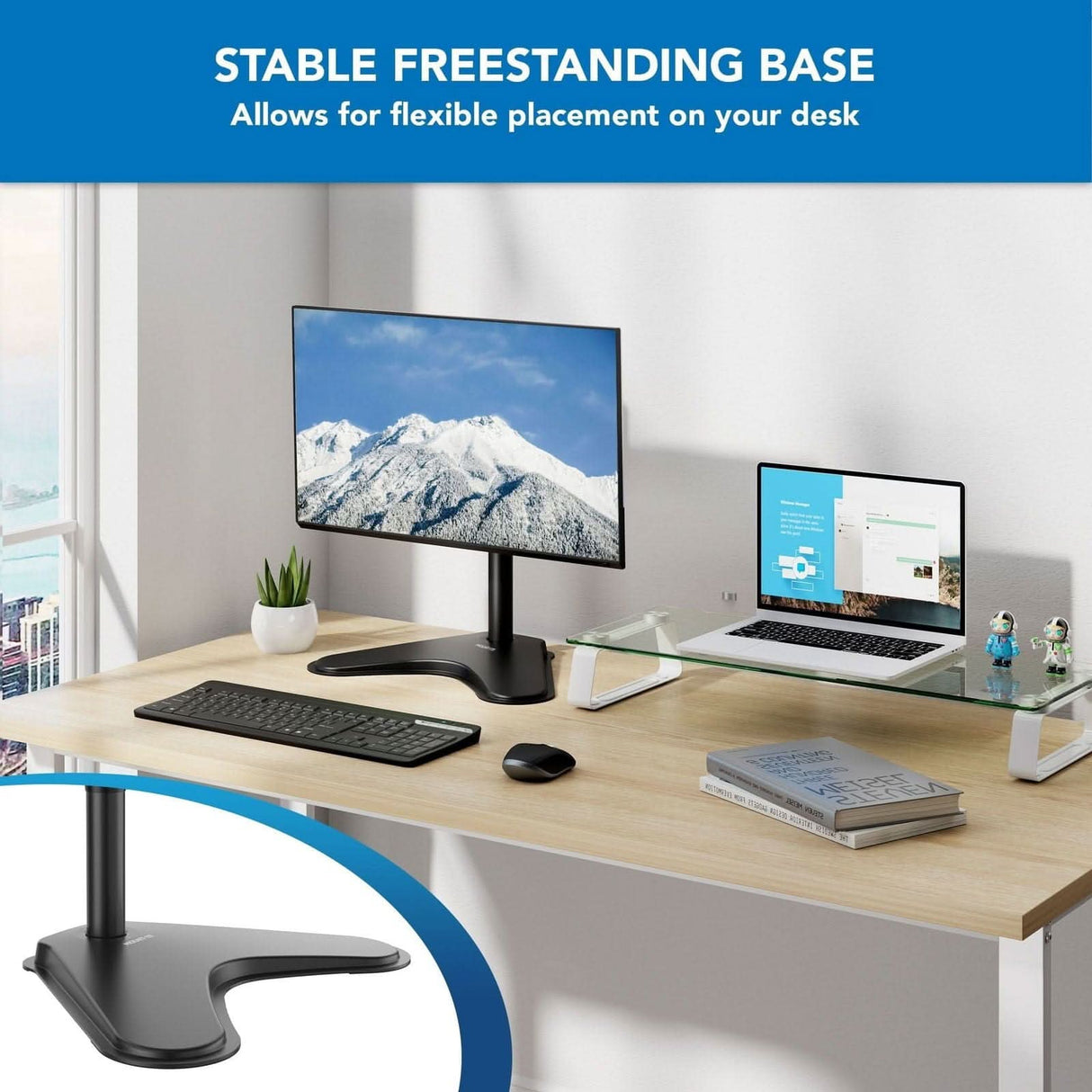 Full Motion Monitor Stand Monitor Stands - Full Motion Monitor Stand - Mount-It! - MI-1757