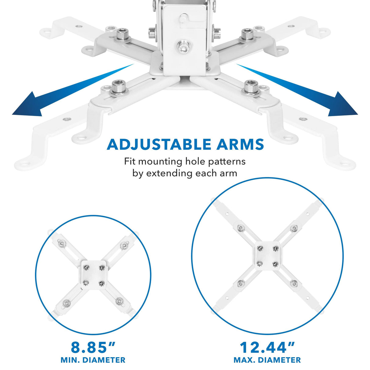Full Motion Projector Wall & Ceiling Mount Projector Mount - Full Motion Projector Wall & Ceiling Mount - Mount-It! -