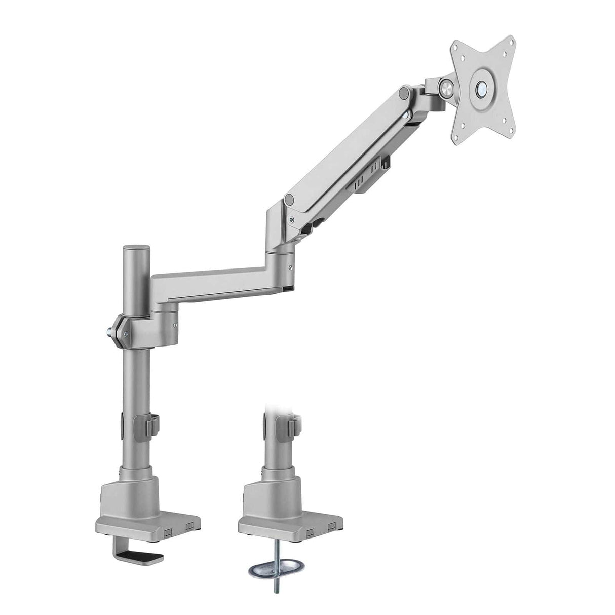 Full Motion Single Monitor Desk Mount, Height Adjustable with Gas Spring Arm Monitor Mount - Full Motion Single Monitor Desk Mount, Height Adjustable with Gas Spring Arm - Mount-It! - MI-6771