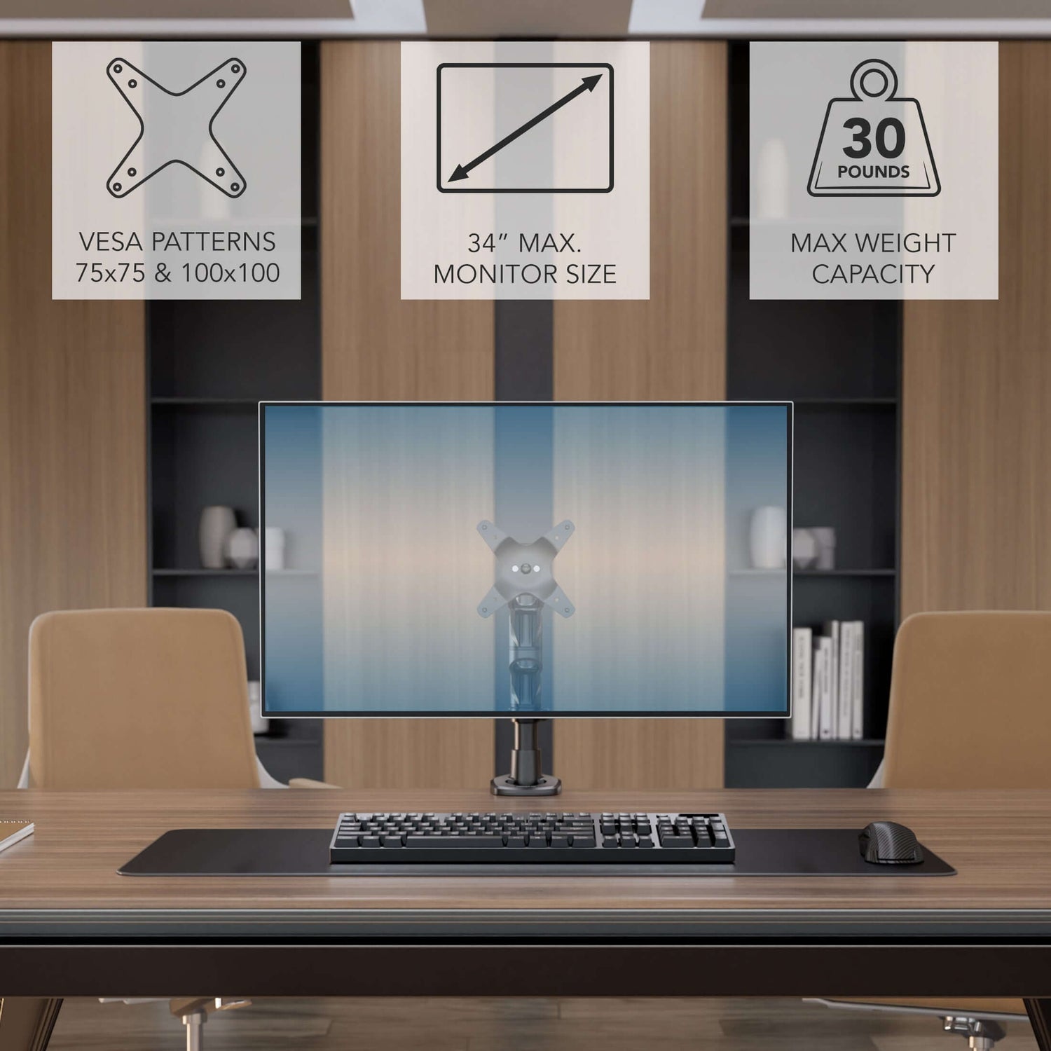 Monitor Mount - Full Motion Single Monitor Desk Mount - Mount-It! -