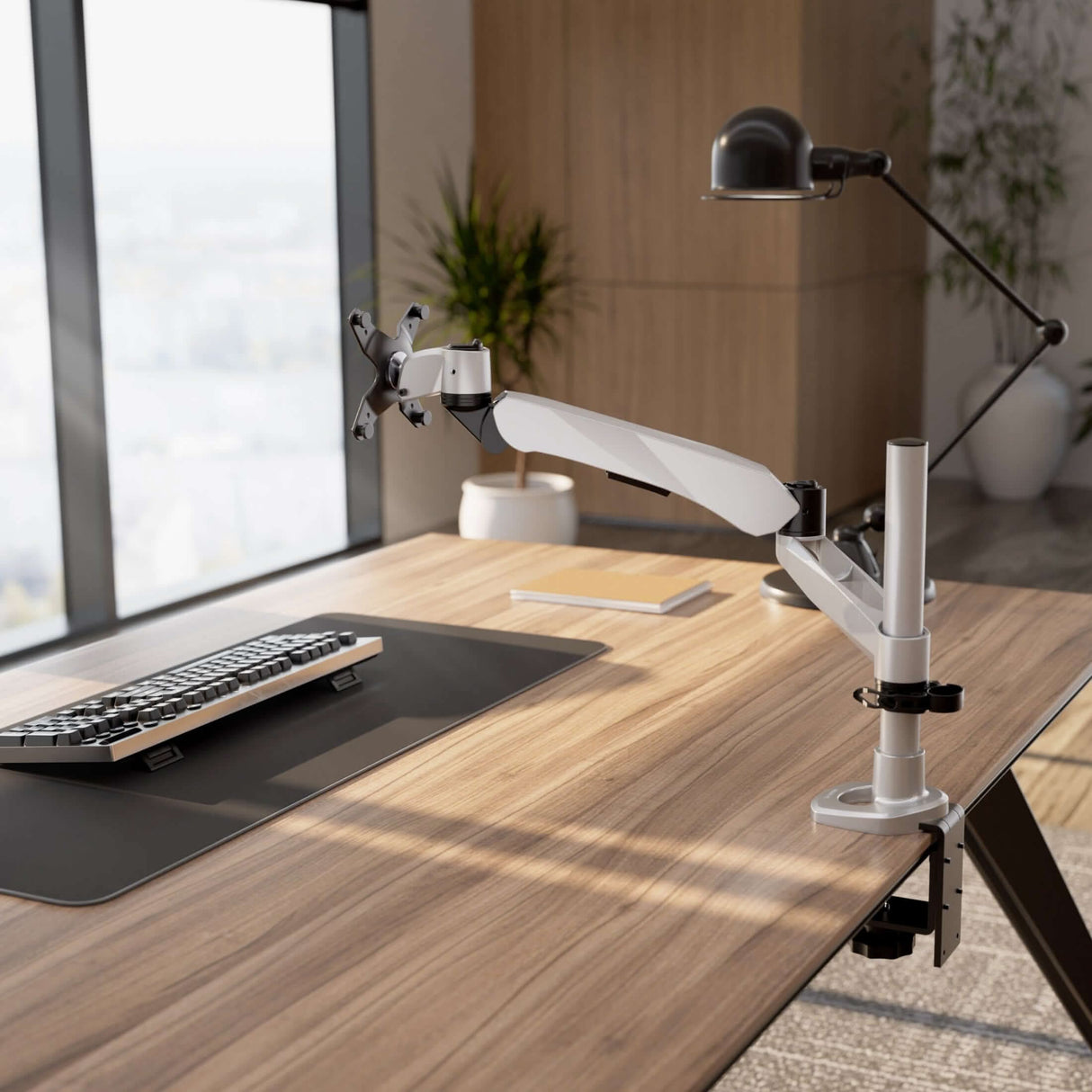 Full Motion Single Monitor Desk Mount with Gas Spring Arm Monitor Mount - Full Motion Single Monitor Desk Mount with Gas Spring Arm - Mount-It! -