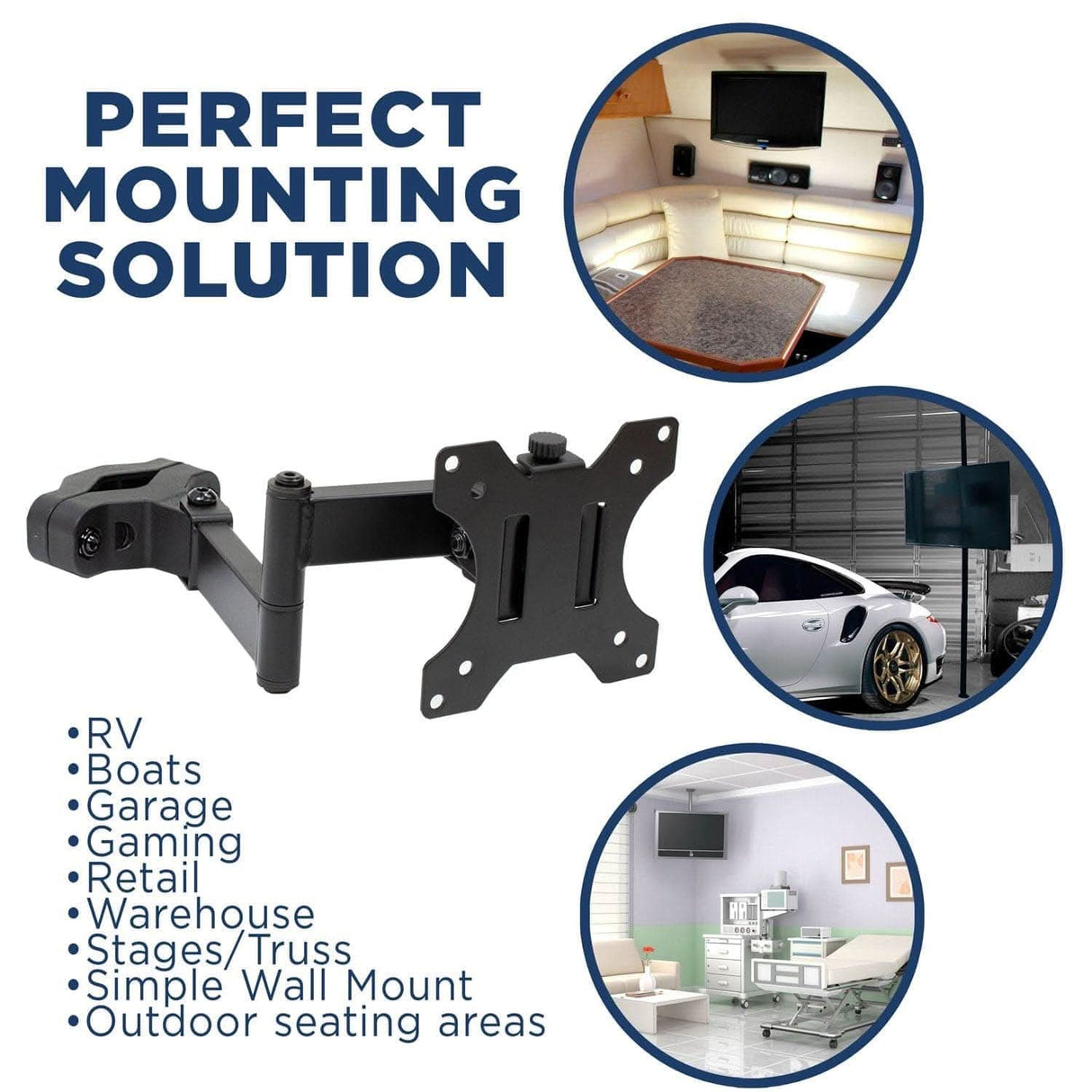 Full Motion TV and Monitor Truss/Pole Mount TV Mount - Full Motion TV and Monitor Truss/Pole Mount - Mount-It! - MI-391