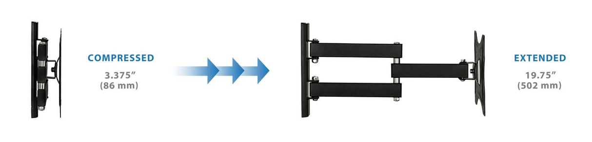 Full Motion TV Wall Mount TV Mount - Full Motion TV Wall Mount - Mount-It! - MI-2041L