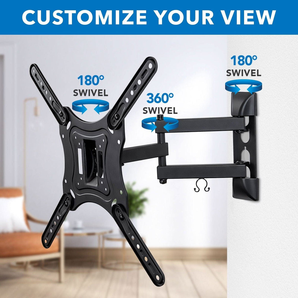 Full Motion TV Wall Mount TV Mount - Full Motion TV Wall Mount - Mount-It! - MI-4110