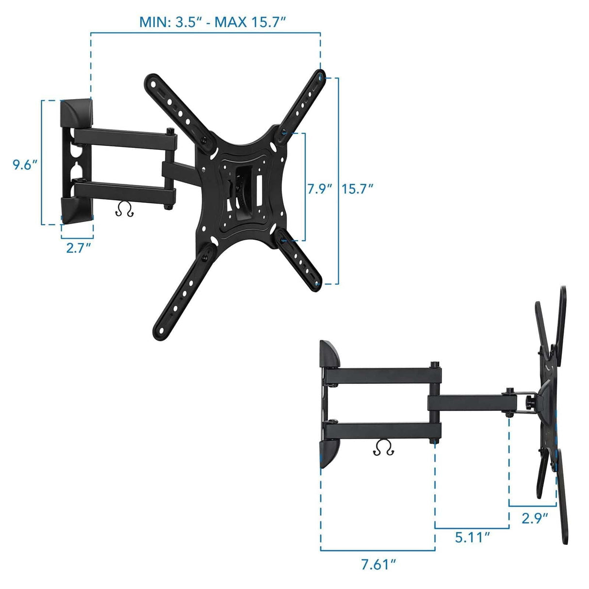 Full Motion TV Wall Mount TV Mount - Full Motion TV Wall Mount - Mount-It! - MI-4110
