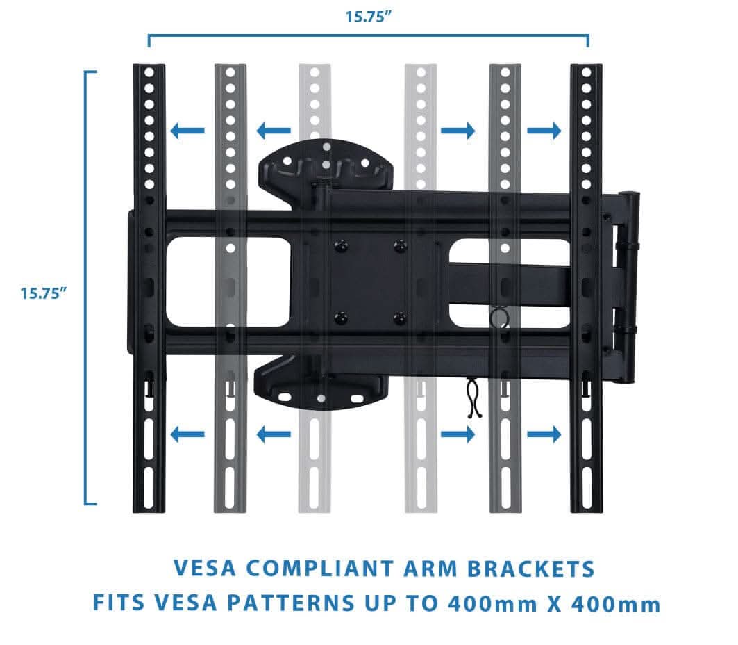 Full Motion TV Wall Mount with Articulating Arm TV Mount - Full Motion TV Wall Mount with Articulating Arm - Mount-It! - MI-3991XL