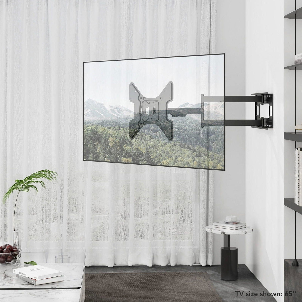 Full Motion TV Wall Mount with Extra Long Extension - TVs up to 70" TV Mount - Full Motion TV Wall Mount with Extra Long Extension - Mount-It! - MI-393