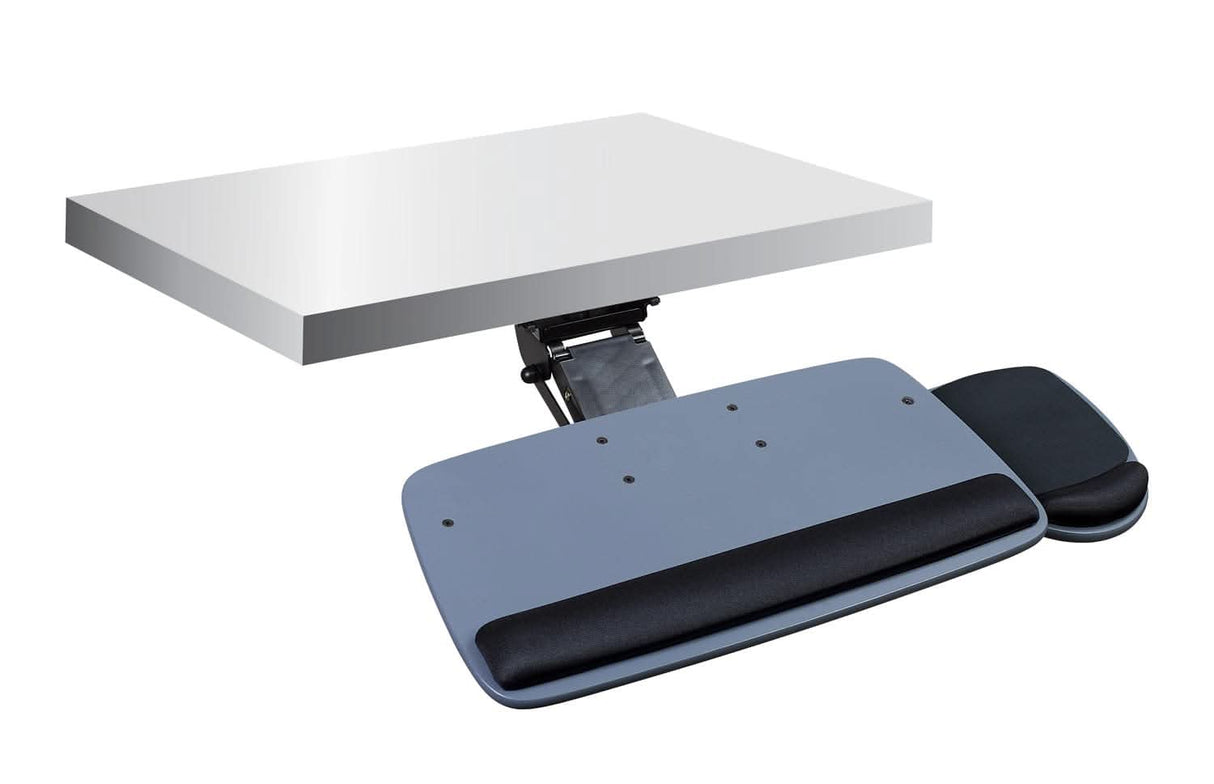 Under Desk Keyboard Platform With Wrist Support Grey Keyboard Trays/Mounts - Under Desk Keyboard Platform With Wrist Support - Mount-It! - MI-7137