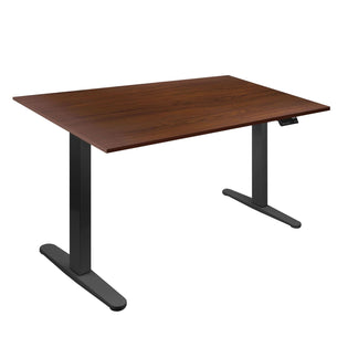 Hazelnut Standing Desk - Dual Motor Electric Standing Desk with 55" Tabletop - Black Base - Mount-It! - MI-18114 Hazelnut Standing Desk - Dual Motor Electric Standing Desk with 55" Tabletop - Black Base - Mount-It! - MI-18114