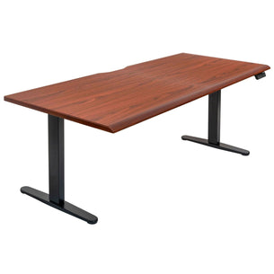 Hazelnut Standing Desk - Dual Motor Electric Standing Desk with 72" Tabletop - Black Base - Mount-It! - MI-18126 Hazelnut Standing Desk - Dual Motor Electric Standing Desk with 72" Tabletop - Black Base - Mount-It! - MI-18126
