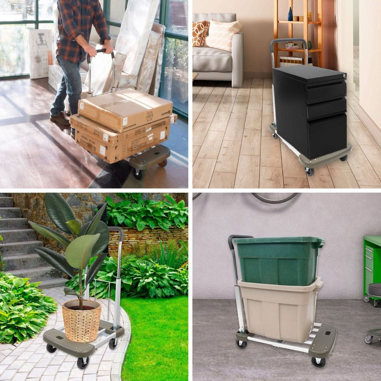 Heavy Duty Folding Platform Cart with Expandable Base Hand Truck - Heavy Duty Folding Platform Cart with Expandable Base - Mount-It! - MI-950