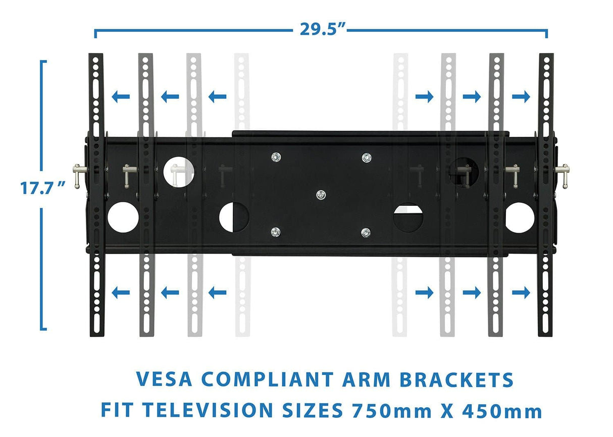 Heavy Duty Low Profile Full Motion TV Wall Mount with Long Extension TV Mount - Heavy Duty Low Profile Full Motion TV Wall Mount with Long Extension - Mount-It! - MI-326B