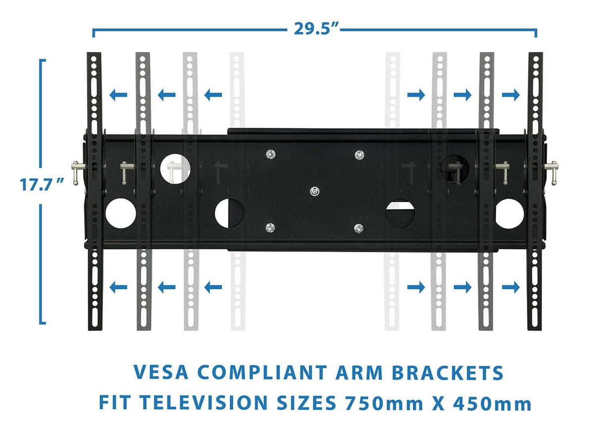 Heavy Duty Low Profile Full Motion TV Wall Mount with Long Extension TV Mount - Heavy Duty Low Profile Full Motion TV Wall Mount with Long Extension - Mount-It! - MI-326B