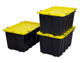 Storage Crate - Heavy-Duty Plastic Storage Bins, Set of 3 - Mount-It! - WI-3001 Storage Crate - Heavy-Duty Plastic Storage Bins, Set of 3 - Mount-It! - WI-3001