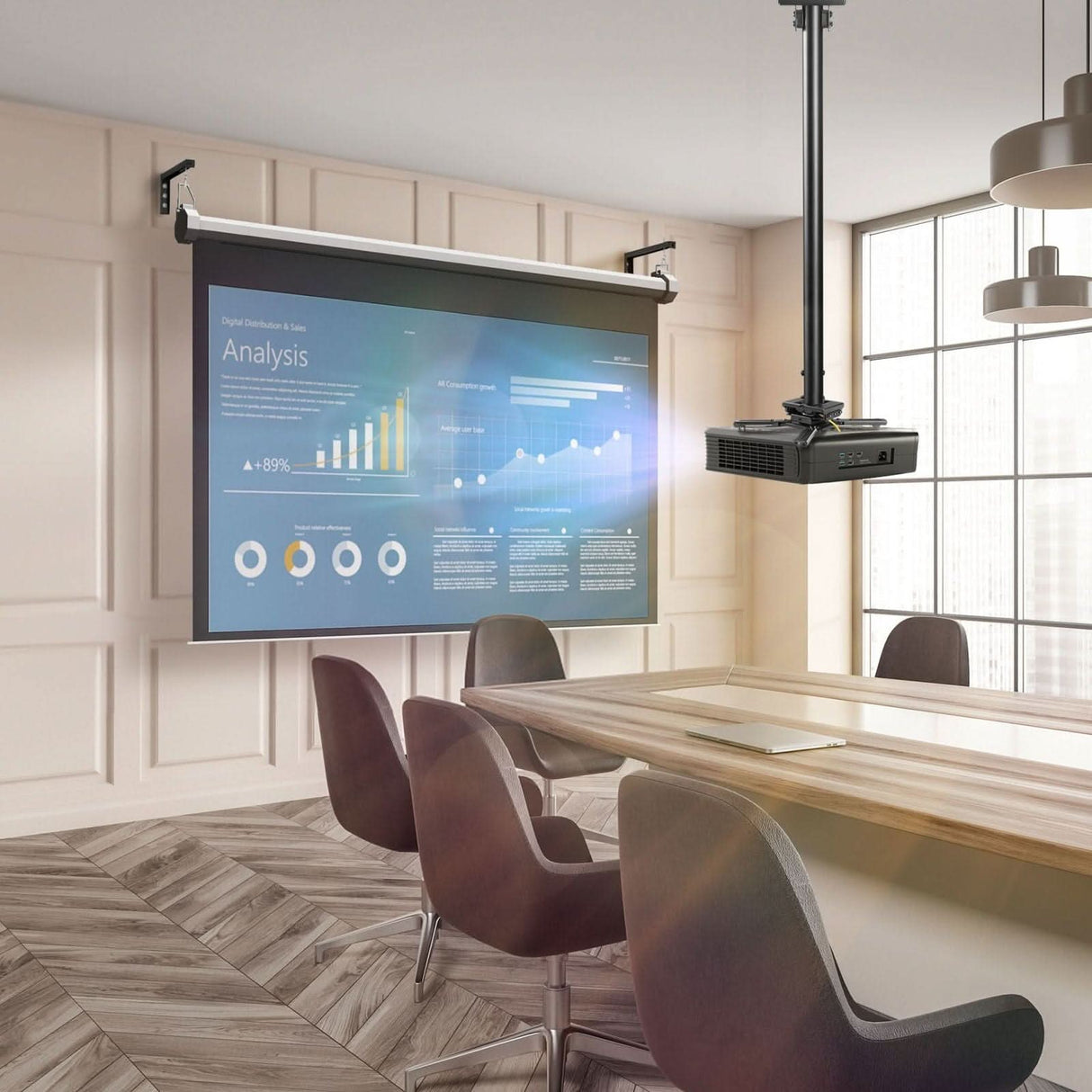 Heavy Duty Projector Ceiling Mount Projector Mount - Heavy Duty Projector Ceiling Mount - Mount-It! - MI-20147