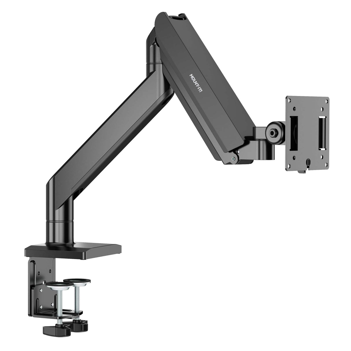 Heavy-Duty Single Monitor Desk Mount with Gas Spring Arm Monitor Mount - Heavy-Duty Single Monitor Desk Mount with Gas Spring Arm - Mount-It! - MI-4891