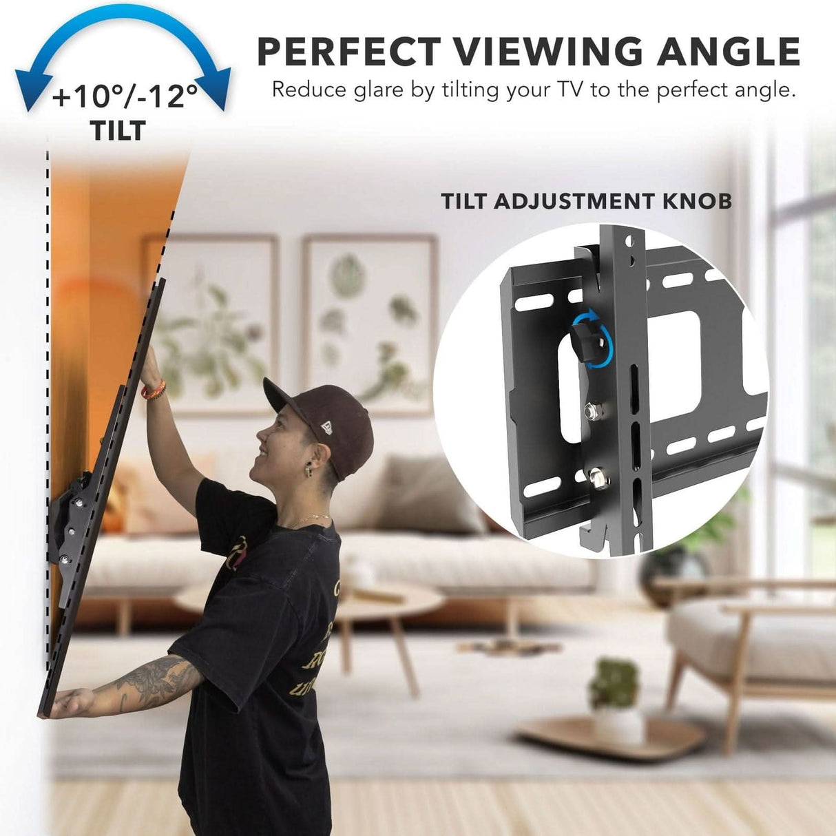 Heavy-Duty Tilt TV Wall Mount TV Mount - Heavy-Duty Tilt TV Wall Mount - Mount-It! - MI-2303L