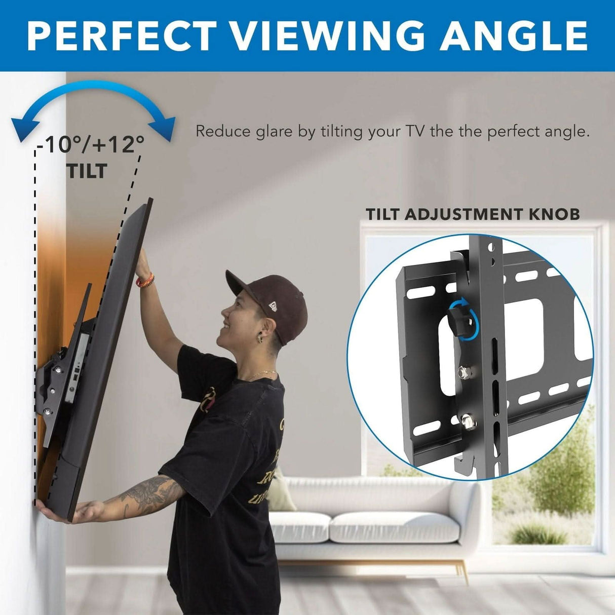 Heavy-Duty Tilt TV Wall Mount TV Mount - Heavy-Duty Tilt TV Wall Mount - Mount-It! - MI-303B