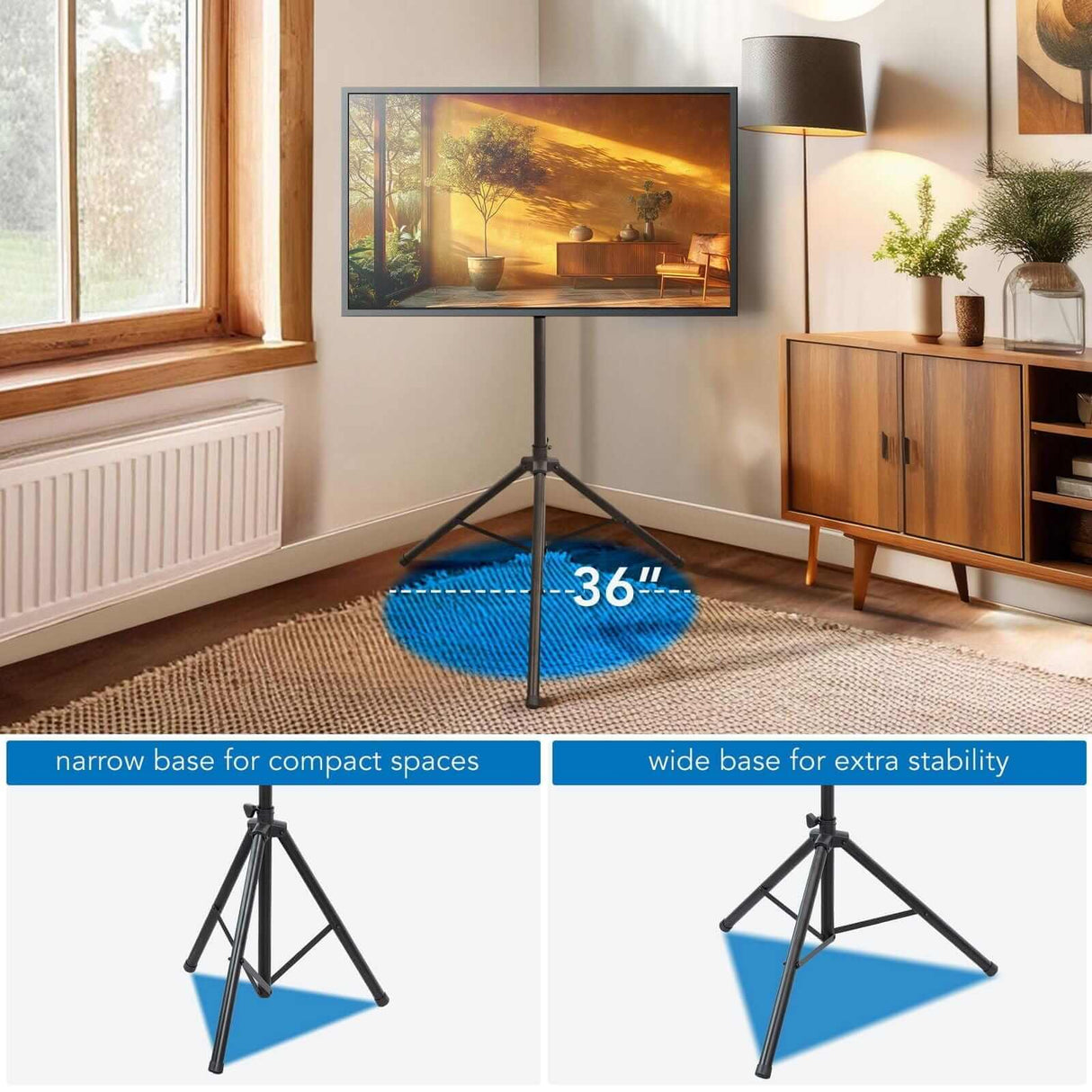 Heavy Duty Tripod TV Stand TV Stand - Heavy Duty Tripod TV Stand - Mount-It! - MI-874