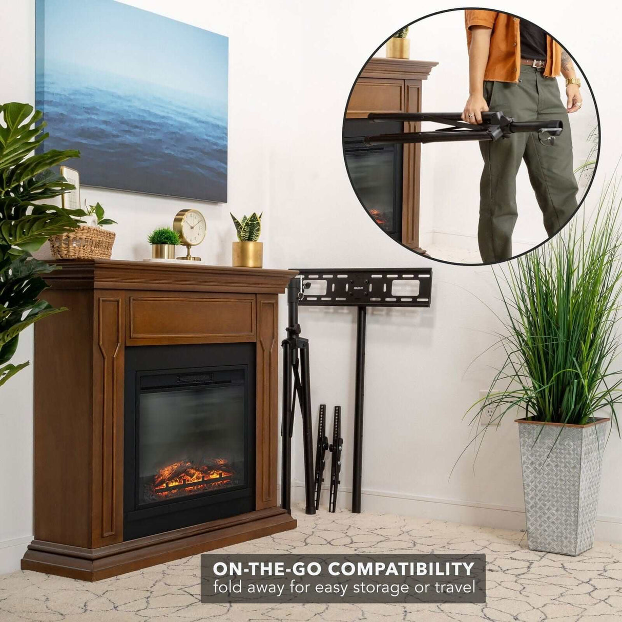 Heavy Duty Tripod TV Stand TV Stand - Heavy Duty Tripod TV Stand - Mount-It! - MI-874