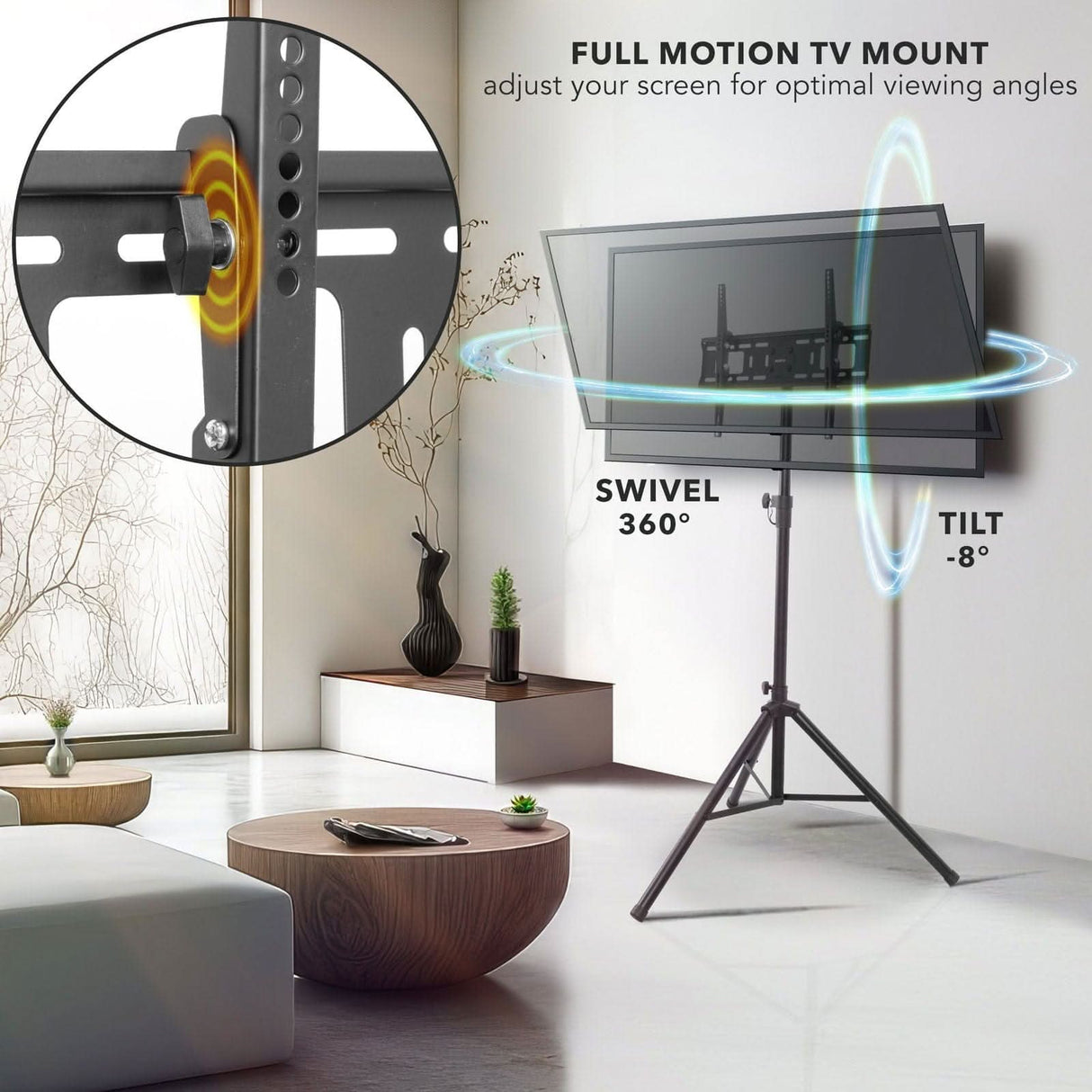 Heavy Duty Tripod TV Stand TV Stand - Heavy Duty Tripod TV Stand - Mount-It! - MI-874