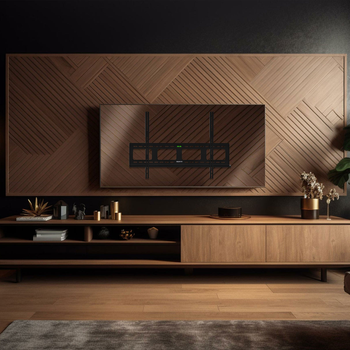 Heavy-Duty Ultra Low Profile TV Wall Mount with Locking Feature TV Mount - Heavy-Duty Ultra Low Profile TV Wall Mount with Locking Feature - Mount-It! - MI-305L