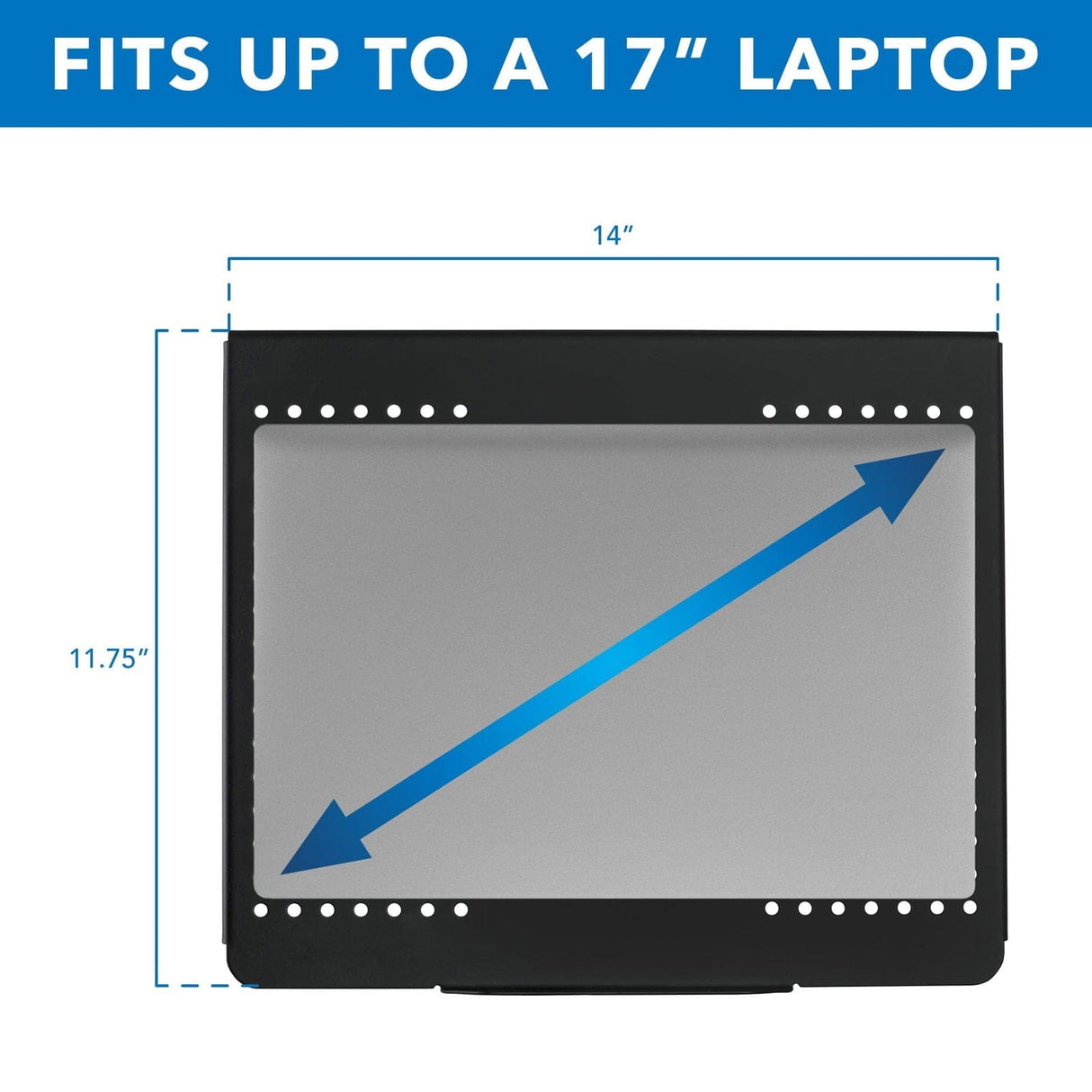 Height-Adjustable Laptop Desk Mount Laptop Mount - Height-Adjustable Laptop Desk Mount - Mount-It! - MI-4352LT