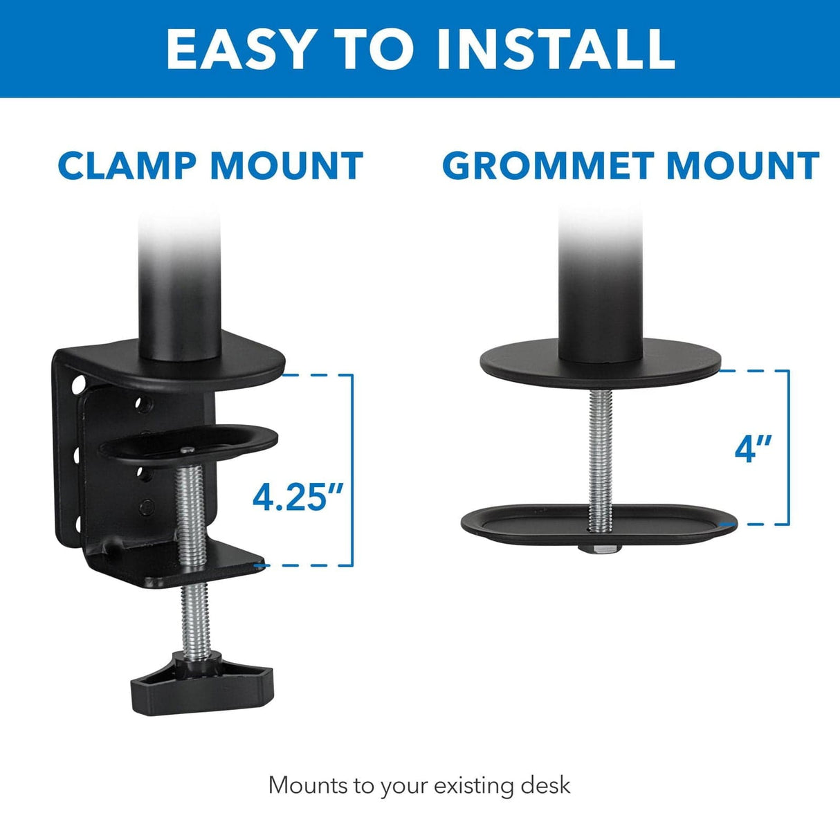 Height-Adjustable Laptop Desk Mount Laptop Mount - Height-Adjustable Laptop Desk Mount - Mount-It! - MI-4352LT