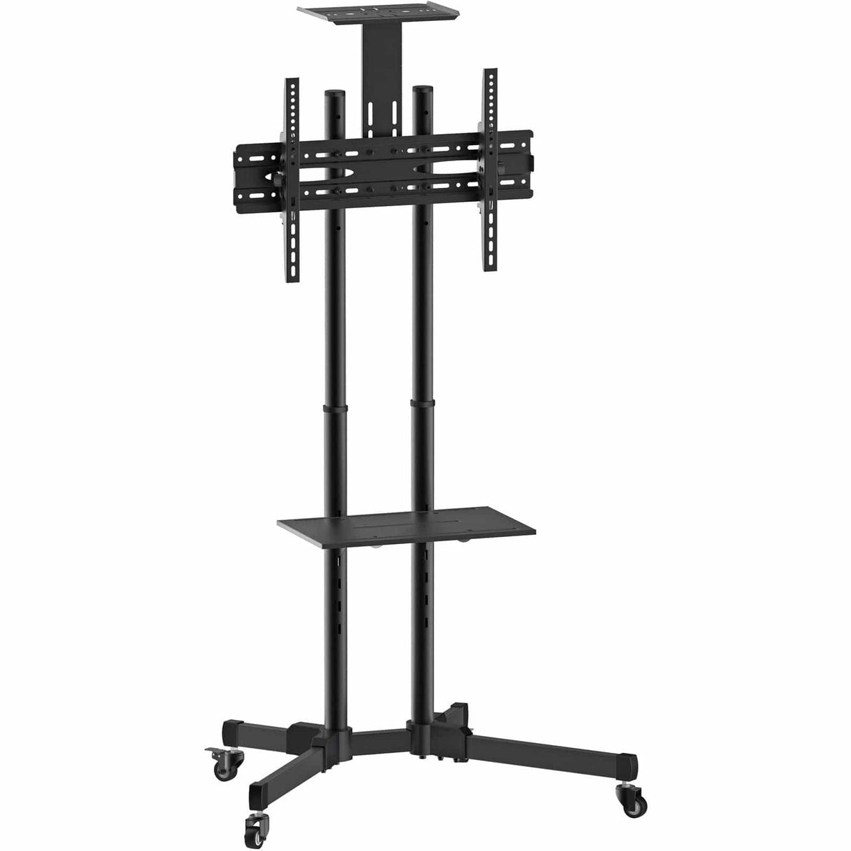 Height Adjustable Mobile TV Cart & Shelf TV Cart - Height Adjustable Mobile TV Cart & Shelf - Mount-It! - MI-876