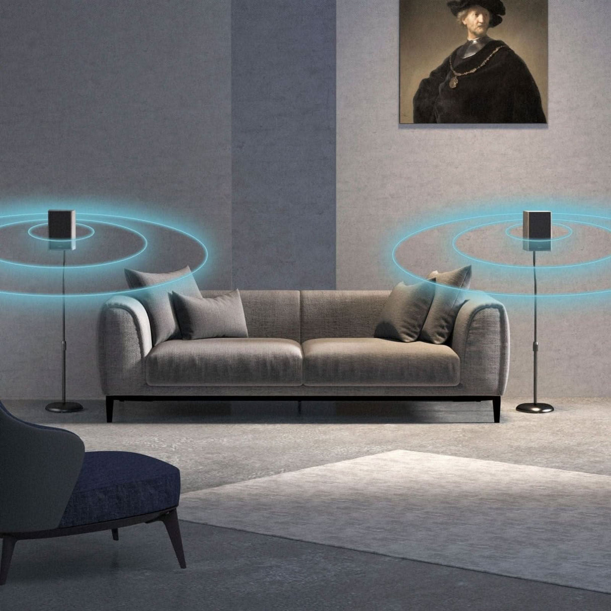 Height Adjustable Speaker Floor Stands (2 ct.) Speaker Stand - Height Adjustable Speaker Floor Stands (2 ct.) - Mount-It! - MI-1232