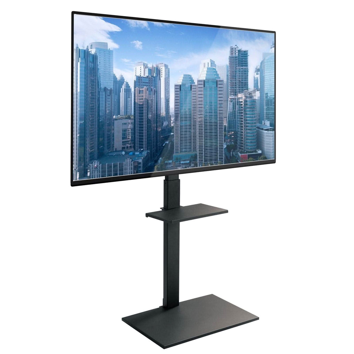 Height Adjustable TV Stand with Shelf TV Stand - Height Adjustable TV Stand with Shelf - Mount-It! - MI-1877