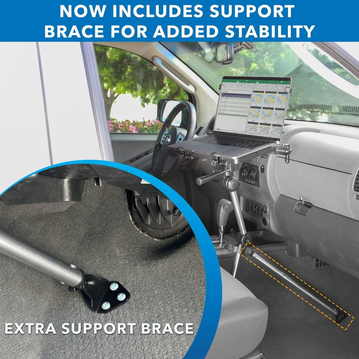 Height Adjustable Vehicle Laptop Mount Laptop Mount - Height Adjustable Vehicle Laptop Mount - Mount-It! - MI-527