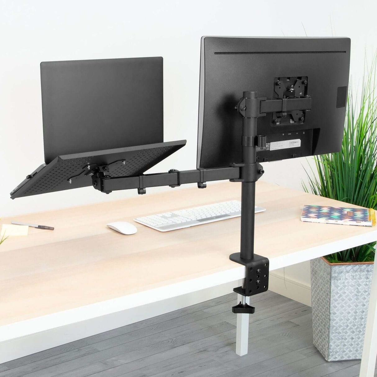 Laptop and Monitor Desk Mount Laptop Mount - Laptop and Monitor Desk Mount - Mount-It! - MI-4352LTMN