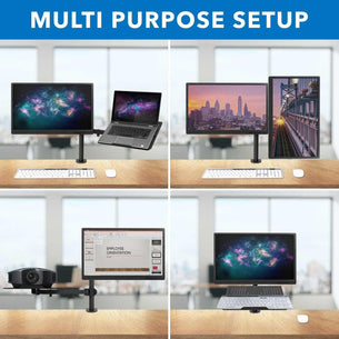 Laptop Mount - Laptop and Monitor Desk Mount - Mount-It! - MI-4352LTMN Laptop Mount - Laptop and Monitor Desk Mount - Mount-It! - MI-4352LTMN
