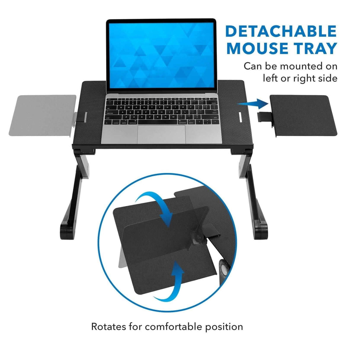 Laptop Tray w/ Cooling Fan & Mouse Pad Laptop Stand - Laptop Tray w/ Cooling Fan & Mouse Pad - Mount-It! - MI-7211